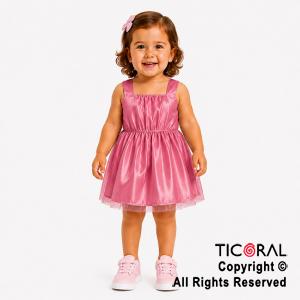 DISFRAZ PRINCESA CORTO CON BRETEL ANGOSTO ROSA TALLE 0